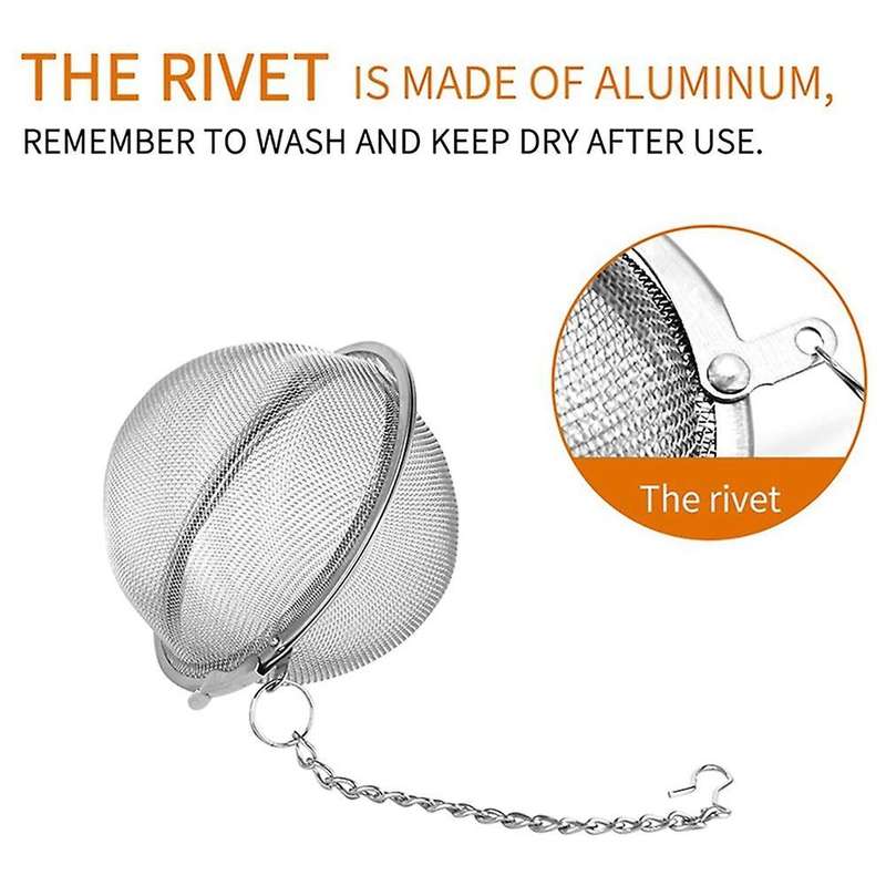 4pcs Stainless Steel Mesh Tea Ball 2.7 Inches Tea Strainers for Tea