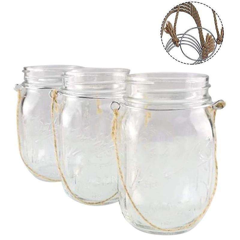Hangers for Mason Jar,linen Rope Handles for 70mm Wide Mason Jars