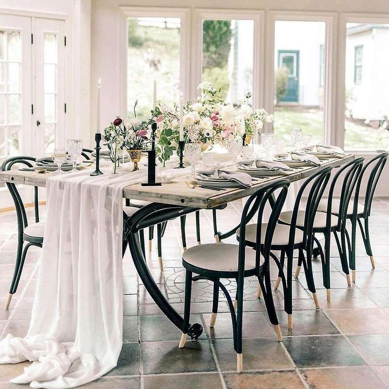 Table Runner 27x118 Inches Wedding Table Decorations White