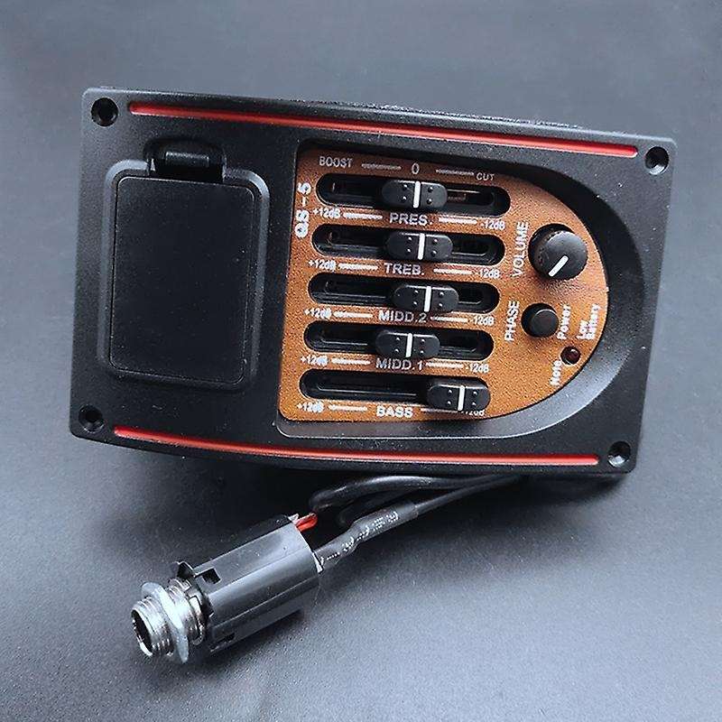 Plastic 5-band Tone Controls Eq Equalizer Tuner Piezo Pickup Acoustic