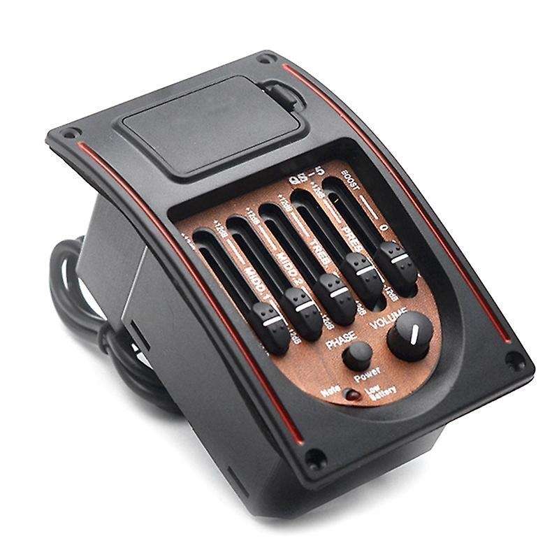 Plastic 5-band Tone Controls Eq Equalizer Tuner Piezo Pickup Acoustic