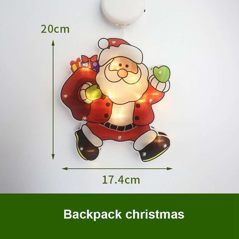 Santa Claus Led Suction Cup Window Hanging Lights Decoration Light A