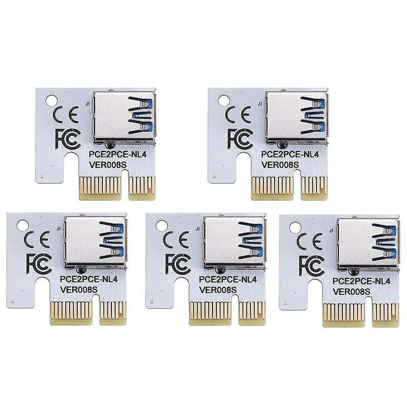 Pci-e 1x Adapter Card,pci-express X1 Slot (ver008s,5 Pack)