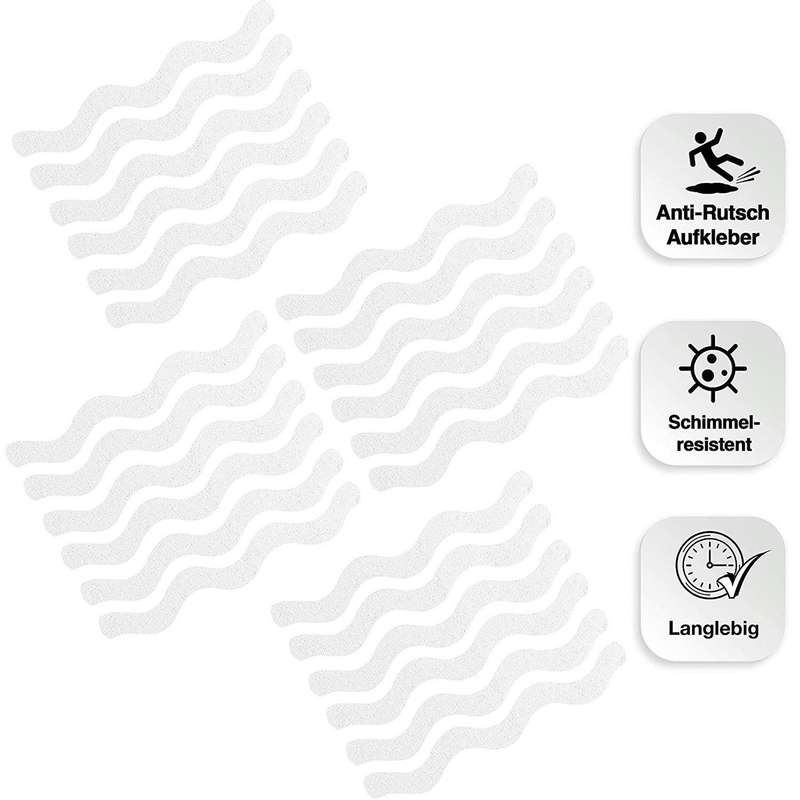 24 Stck Anti-rutsch Pads Selbstklebende Badewannen Sticker