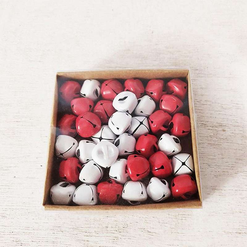 36pcs Red and White Jewelry Making Accessories Set Christmas Bell