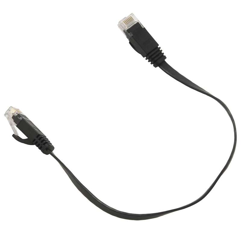 6 Pcs 1 Ft Flat Internet Network Cable with Snagless Rj45 Connectors