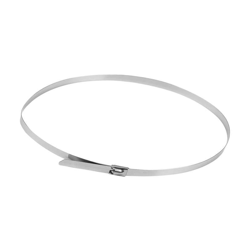 10pcs 17.7" Stainless Steel Locking Cable Ties Silver