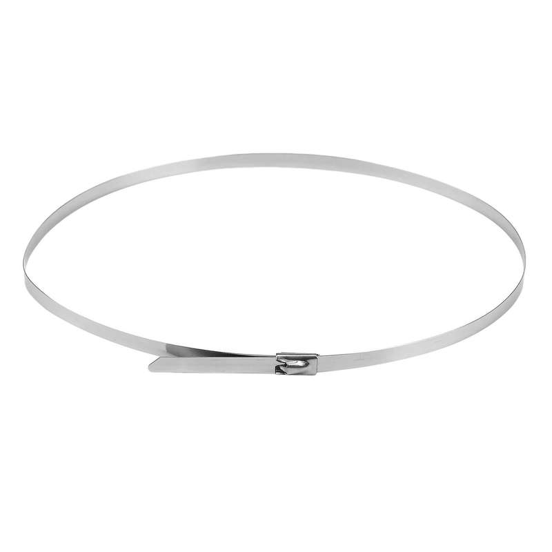 10pcs 17.7" Stainless Steel Locking Cable Ties Silver