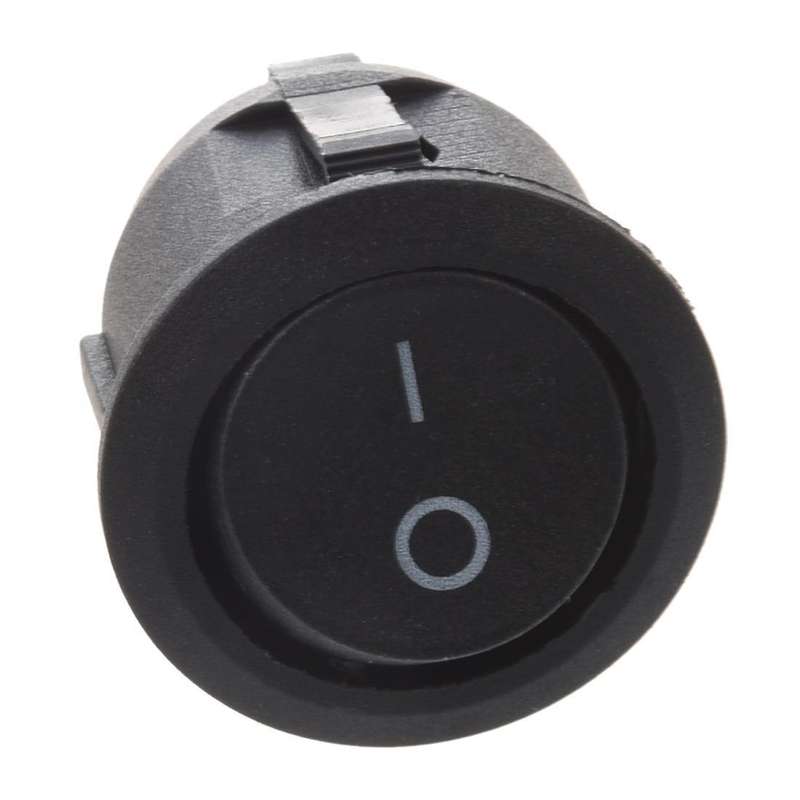 10pcs Ac 6a 10a 250v On Off Snap In Spst Round Boat Rocker Switch Black