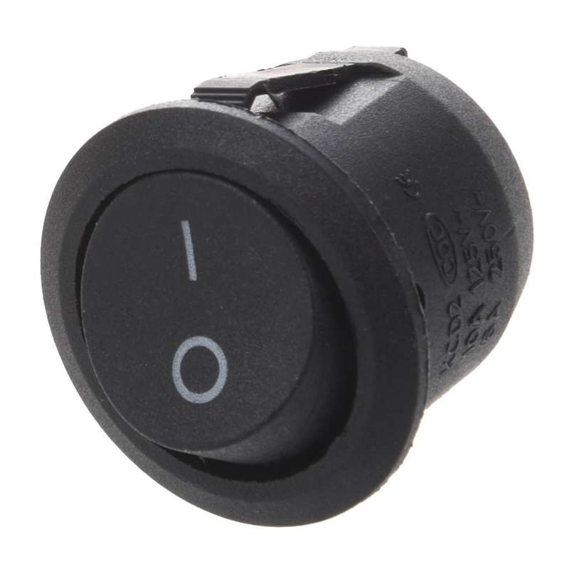 10pcs Ac 6a 10a 250v On Off Snap In Spst Round Boat Rocker Switch Black
