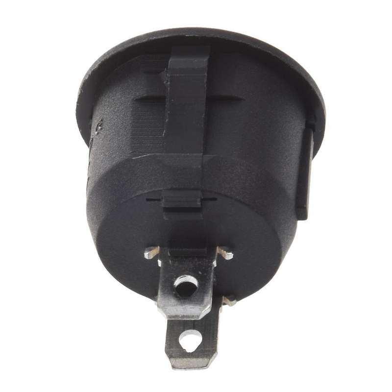 10pcs Ac 6a 10a 250v On Off Snap In Spst Round Boat Rocker Switch Black