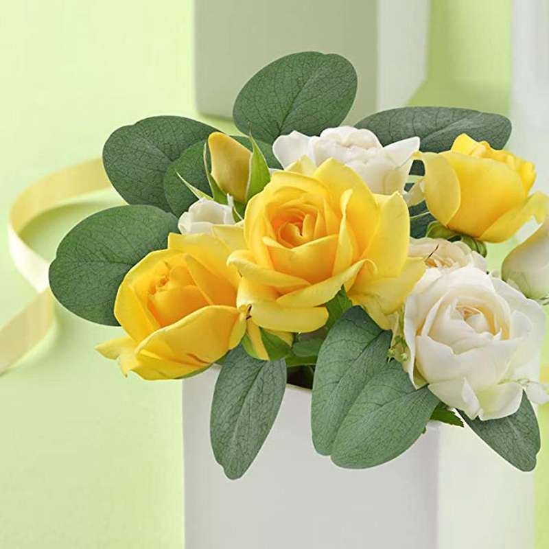 200 Pieces Fake Greenery Eucalyptus Silk Eucalyptus Plant for Diy