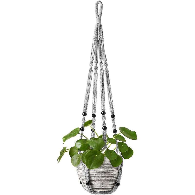Plant Hook Indoor Hanging Flowerpot Basket Grey