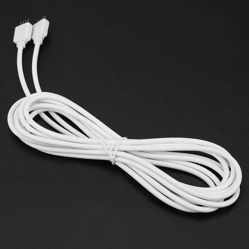 2x 4pin Extension Wire Connector Rgb 5050 3528 Led Strip Light 3meter