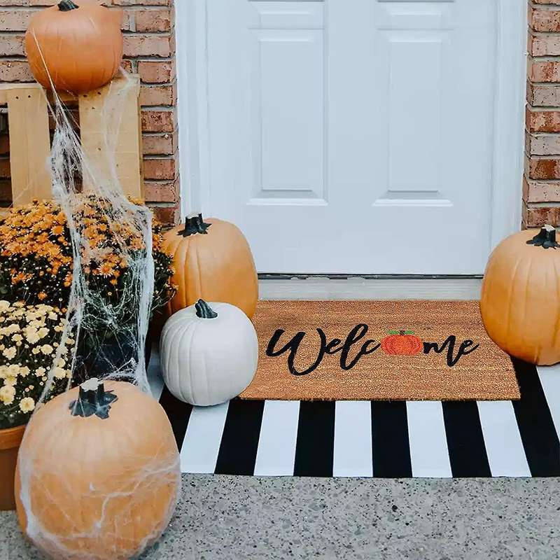 Halloween Pumpkin Head Doorway Carpet Halloween Doormat Carpet
