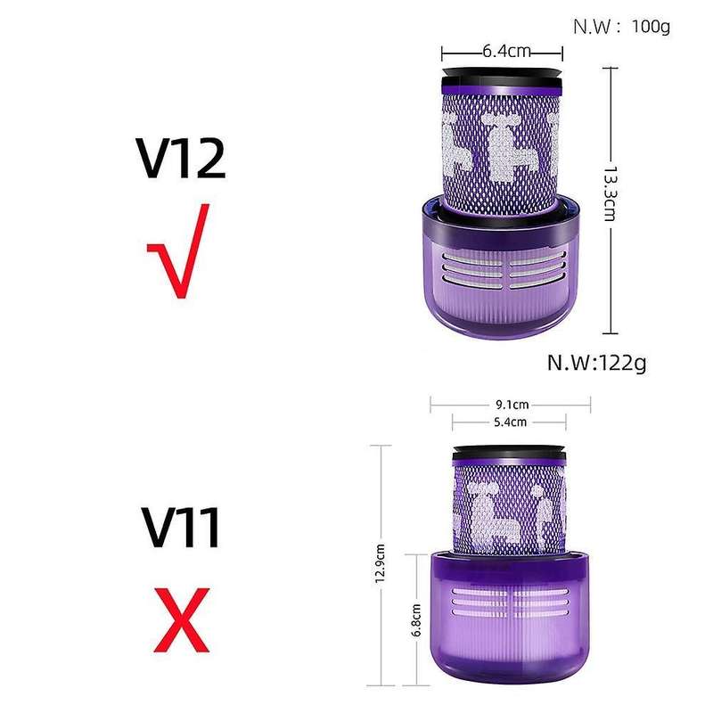 1pcs Washable Hepa Filter for Dyson V12 Detect Slim Absolute Clean