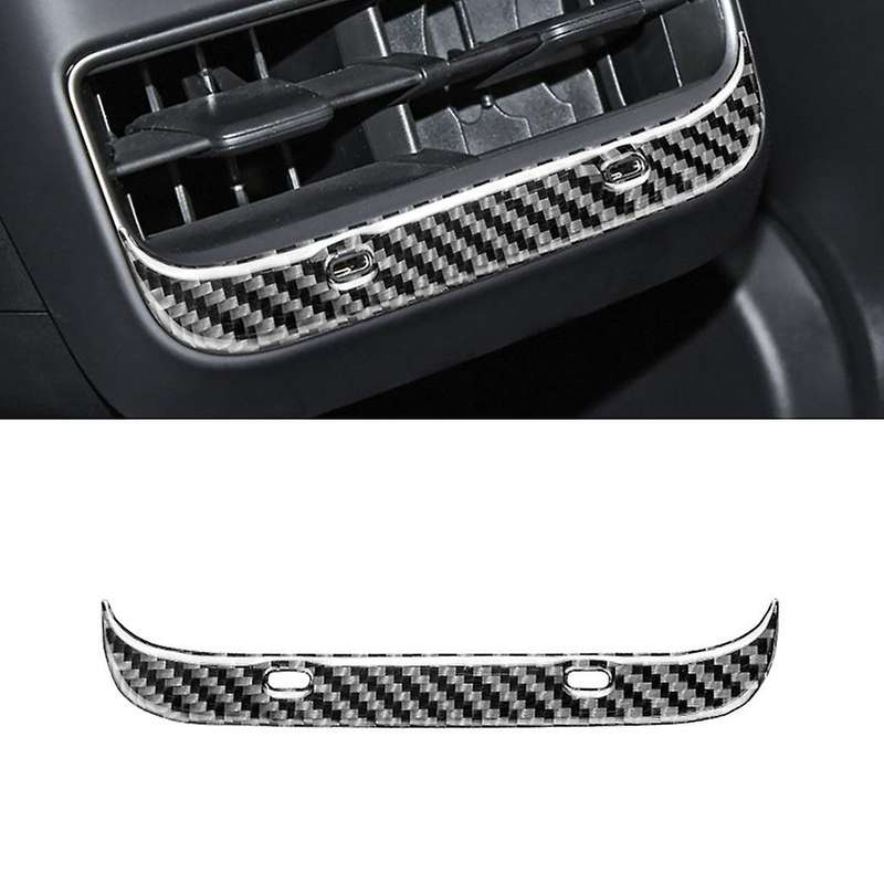 Rear Air Outlet Cover Back Exhaust Vent Cover Carbon Fiber Decorative