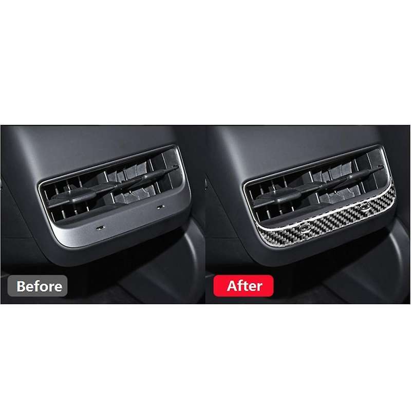 Rear Air Outlet Cover Back Exhaust Vent Cover Carbon Fiber Decorative