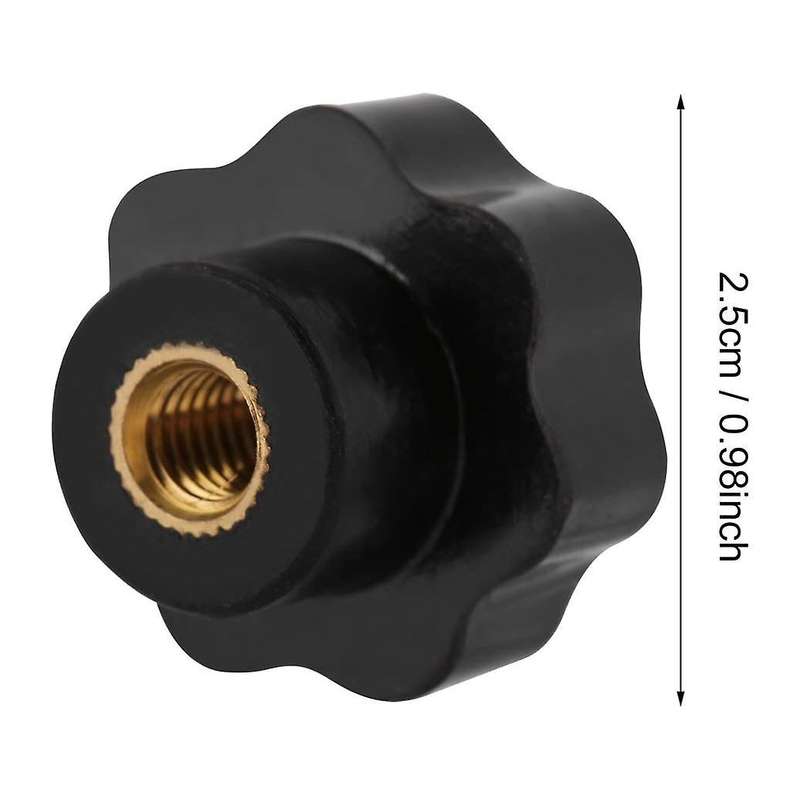 10pcs M6 Internal Thread Knob Screw Plastic Knob Black M6 X 25