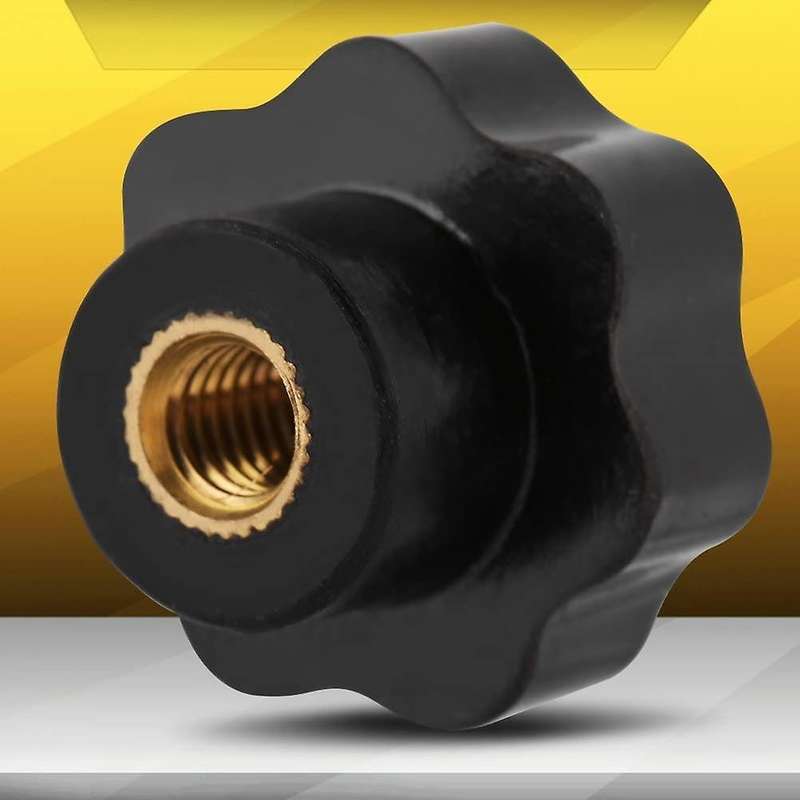 10pcs M6 Internal Thread Knob Screw Plastic Knob Black M6 X 25