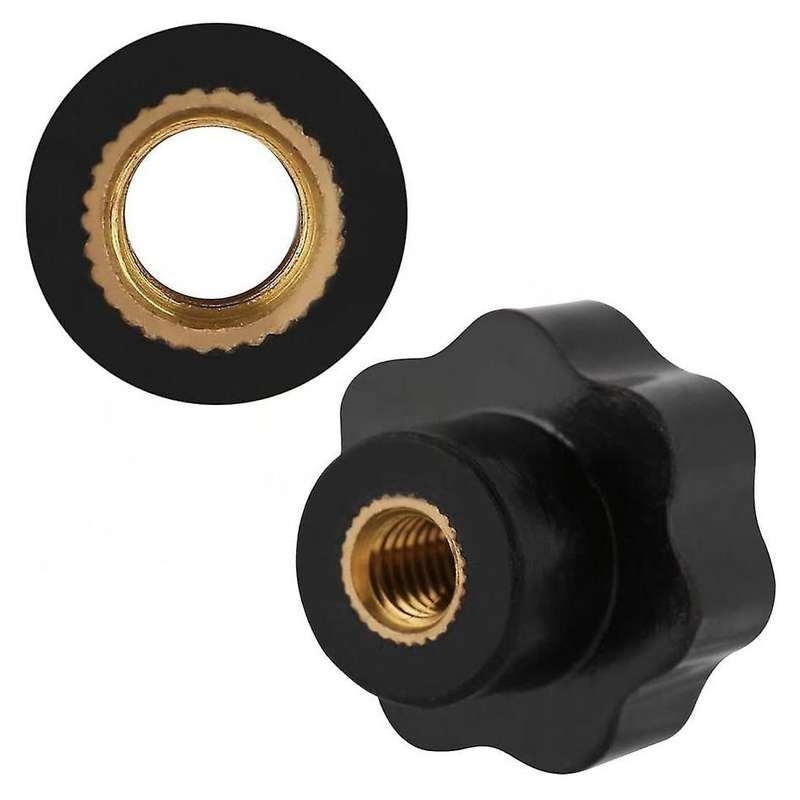 10pcs M6 Internal Thread Knob Screw Plastic Knob Black M6 X 25