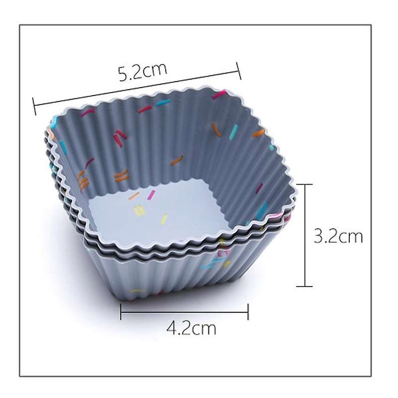12pcs Reusable Silicone Cupcake Mold Muffin Cake Baking Molds