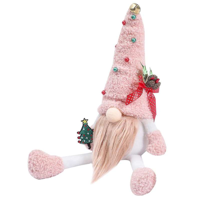 Christmas Pink Faceless Dolls Toy (pink Hat and Beard)