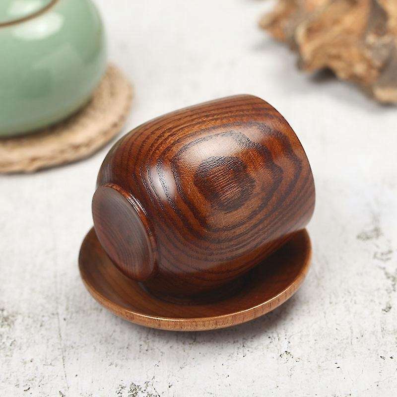Japanese Style Log Cup Wooden Big Belly Cup Sake Solid Wood Retro