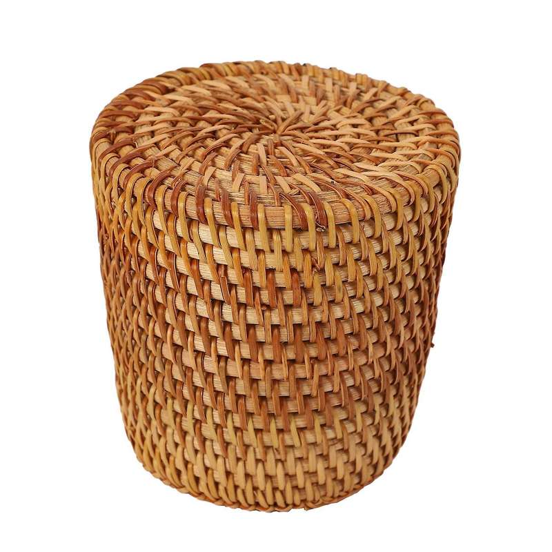 Rattan Chopsticks Tube Bucket Dinner Knives Forks Organizer B