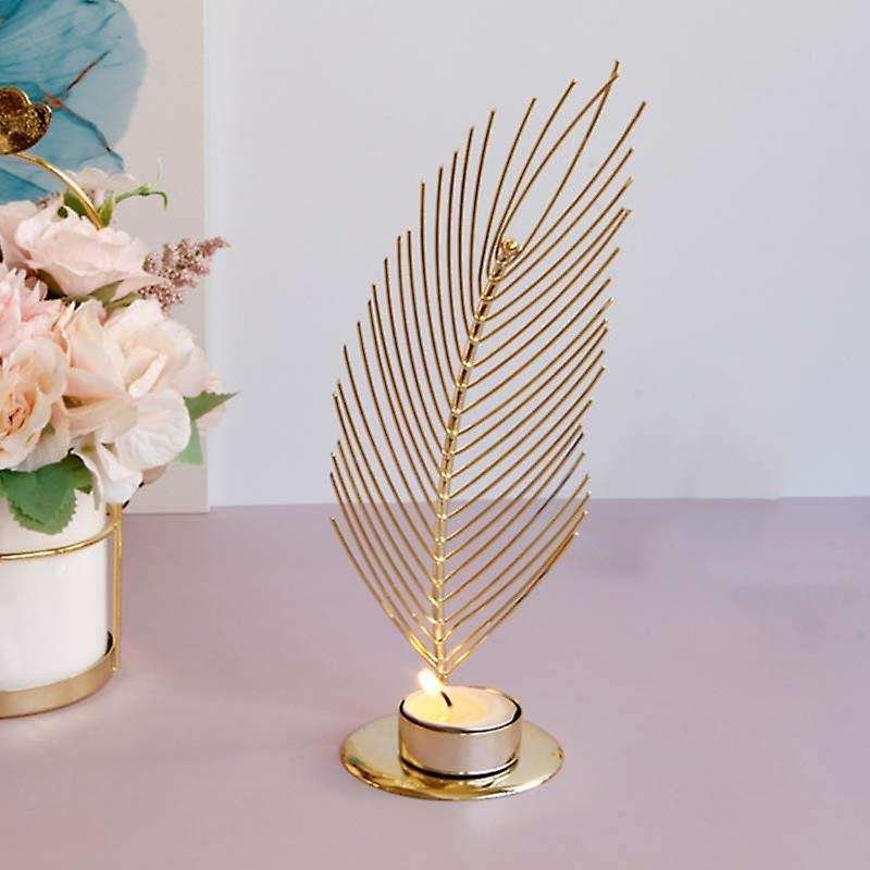 Gold Metal Wrought Iron Candle Holder European Home Decoration