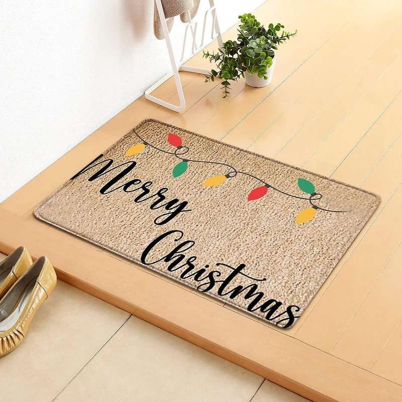 Christmas Doormat Floor Mat Non Slip Blanket Indoor Outdoor Rug-b