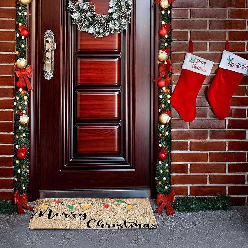 Christmas Doormat Floor Mat Non Slip Blanket Indoor Outdoor Rug-b