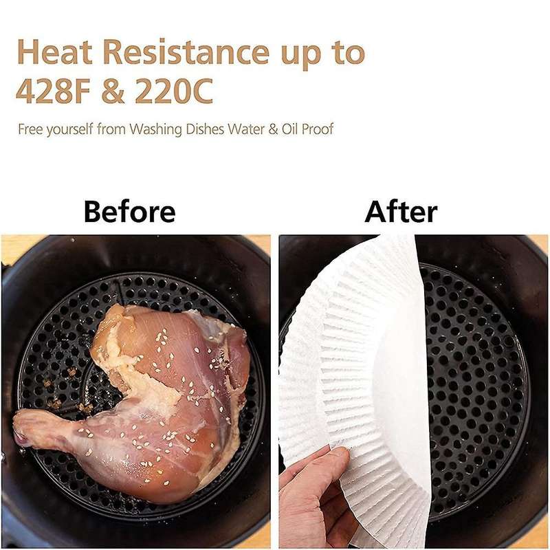 30pcs Air Fryer Parchment Paper Liners Non-stick Baking Mat for Home