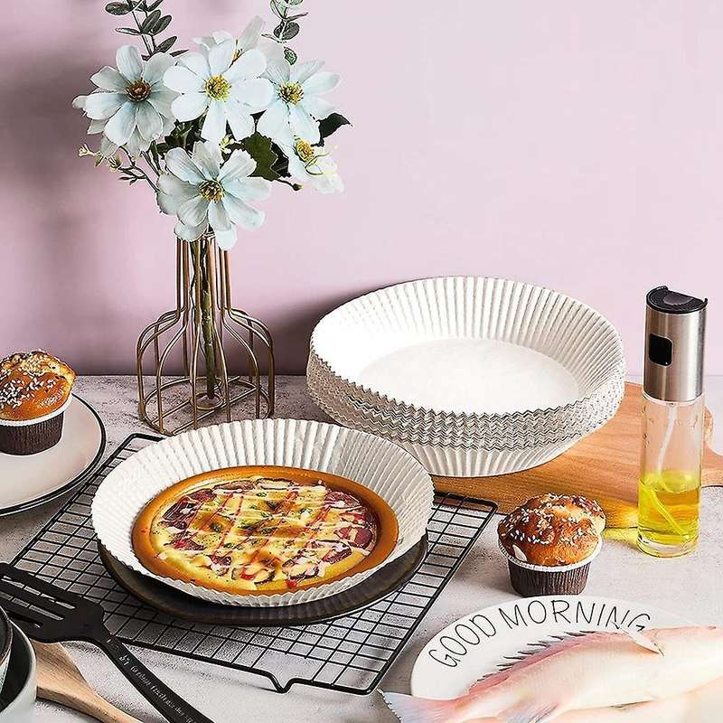 30pcs Air Fryer Parchment Paper Liners Non-stick Baking Mat for Home