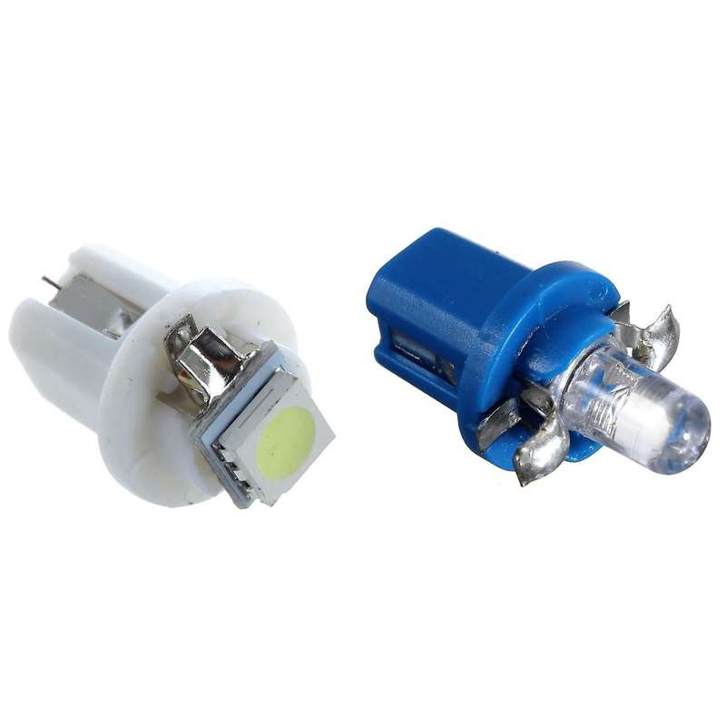 10 Pcs T5/ B8.5d 5050 Smd Led Socket Interior Lighting Tacho White