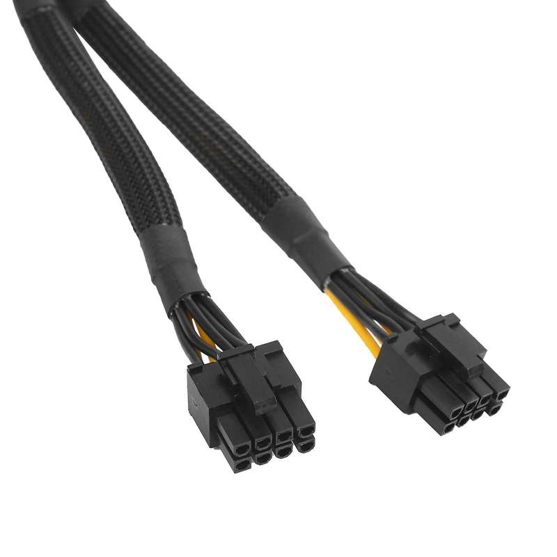 1pcs Female to Dual 2x 8 Pin (6+2) Male Pci Express Power Adapter