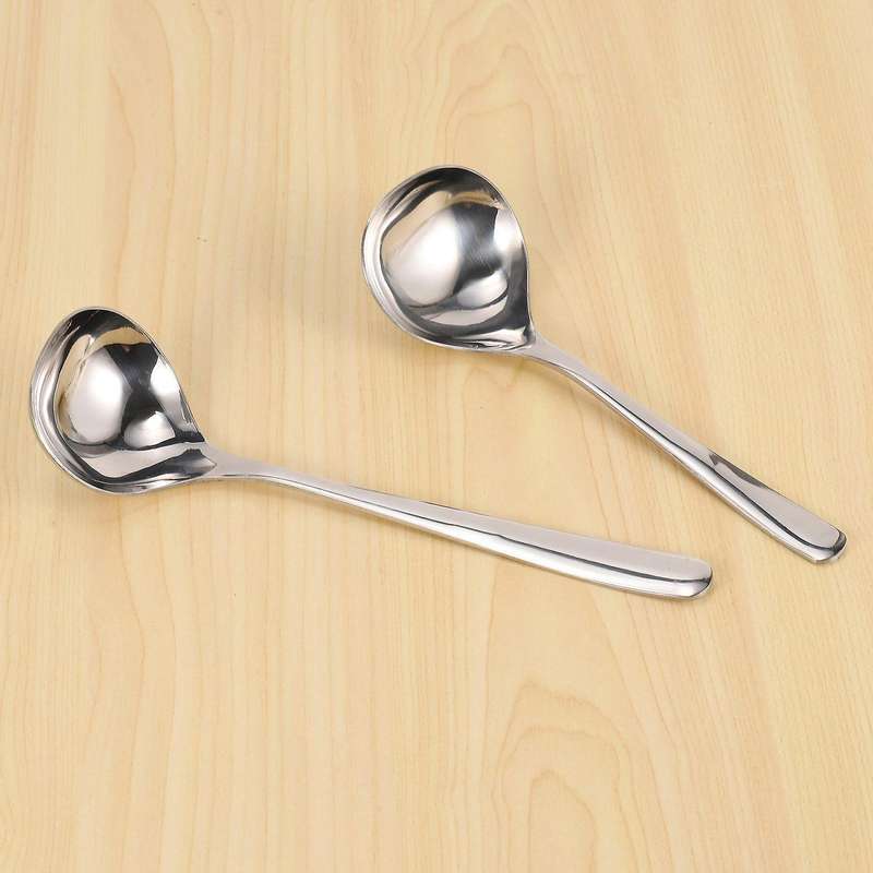 Spoon Rice Spoon Household Rice and Soup Spoon Stainless Steel, 2pcs