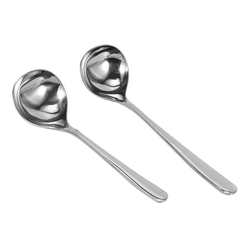 Spoon Rice Spoon Household Rice and Soup Spoon Stainless Steel, 2pcs