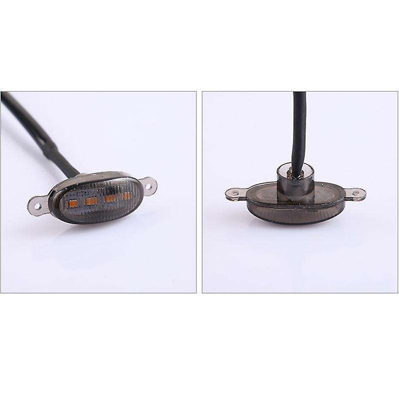 Car Led Front Grille Smoked Amber Light Daytime Running Lights Lamp