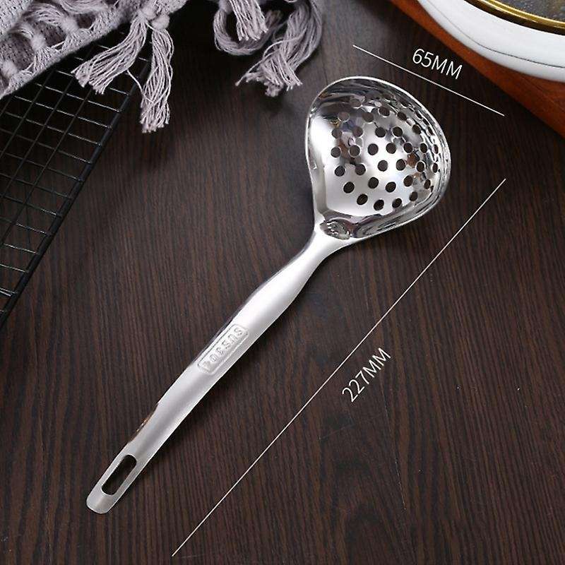 4pcs Stainless Steel Slotted Spoon Household Restaurant Cooking Spoon