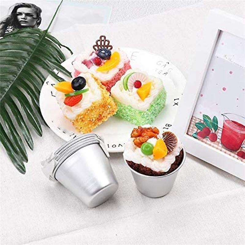 6 Pcs Nonstick Individual Tumblers Popovers Chocolate Pudding Cups