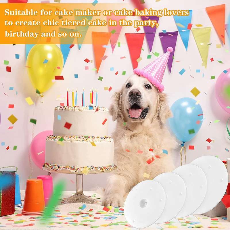 36 Pieces Plastic Cake Dowel Set 20pieces Cake Sticks and 4 Separator