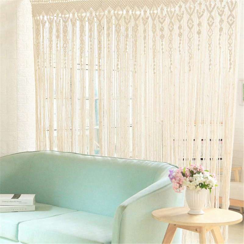 Hanging Room Divider Macrame Curtains Wedding Curtain Boho Wall Decor