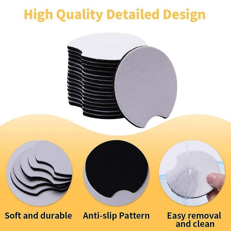 20pc Sublimation Blanks Car Painting Cup Holder Pad for Printing Diy