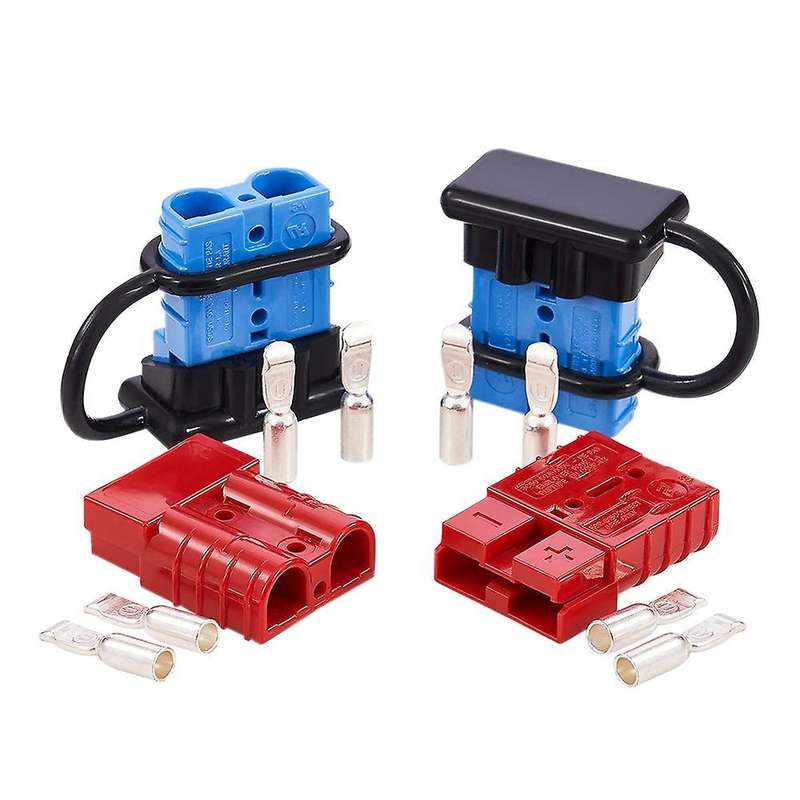 2pcs 6-12 Awg 50a Battery Power Connector Cable for Winch Trailer