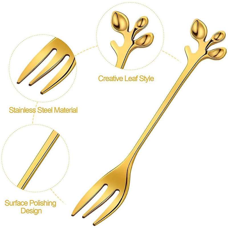 Leaf Coffee Spoon,fruit Fork Tableware Set,for Kitchen Wedding