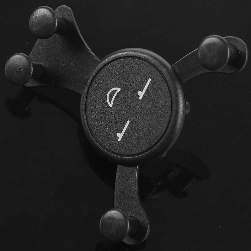 Car Smartphone Stand Air Vent Holder No Magnetic Phone Holder Black