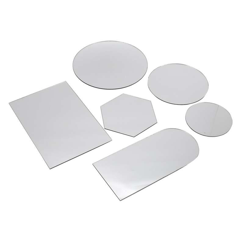 6pc Photo Props Acrylic Mirror Reflection Board Geometric Shape Props