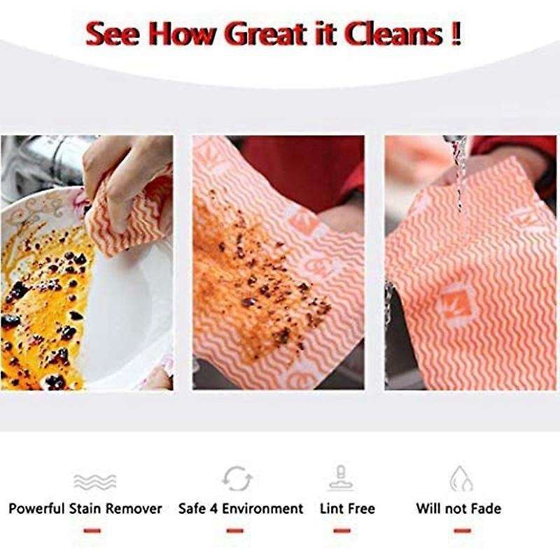 Kitchen Disposable Towels Cloth-like Cleaning Towel Nonwoven (1 Roll)