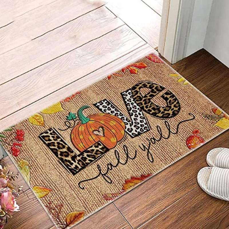 Christmas Halloween Love Doormat Blanket Front Door Decorations Mat